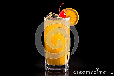 Harvey Wallbanger Cocktail (Generative AI) Stock Photo