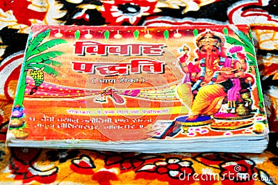 Marriage booklet marrying in india Editorial Stock Photo