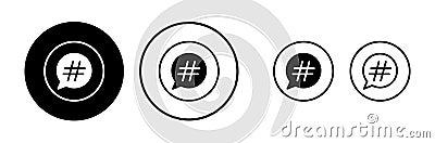 Hashtag ico. hashtag simbols Vector Illustration