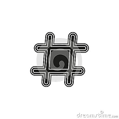 Hashtag icon. Simple element Cartoon Illustration