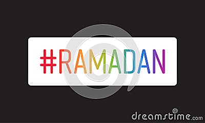 Hashtag ramadan Vector Illustration
