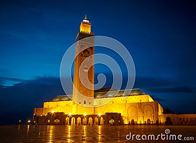 Hassan II Mosque in Casablanca, Morocco Africa Stock Photo