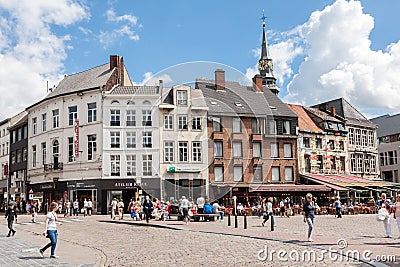 Hasselt Town Square, Belgium Editorial Stock Photo