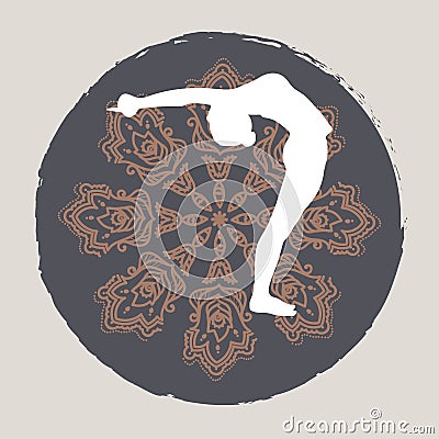 hasta uttanasana. Vector illustration decorative design Vector Illustration