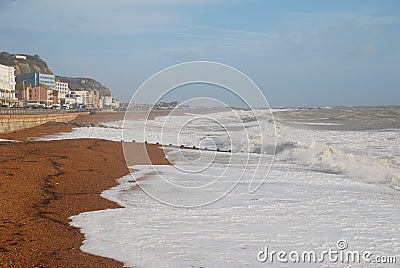 Hastings beach, England Editorial Stock Photo