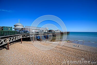 Hastings beach and pier Editorial Stock Photo