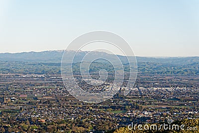 Hastings, Hawkes Bay aerial view Stock Photo