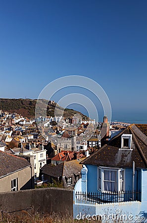 Hastings view house cityscape Stock Photo