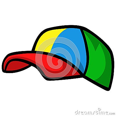 Hat Colorful Rainbow Colors Cap Snapback Vector Illustration Vector Illustration