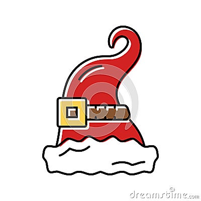 hat elf santa color icon vector illustration Cartoon Illustration