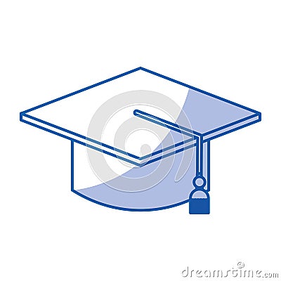 Hat graduation isolated icon Vector Illustration