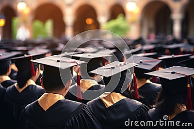 Hat group of Graduates Concept education congratulation Ceremony in University Stock Photo