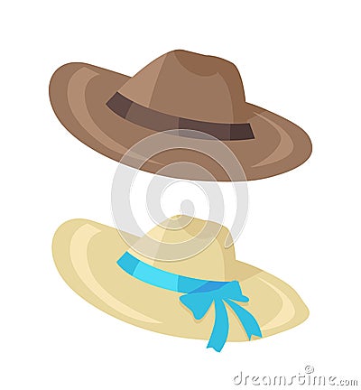 Hat for Men Women Collection Vector Illustration Vector Illustration