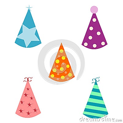 Hat Party set Vector Illustration