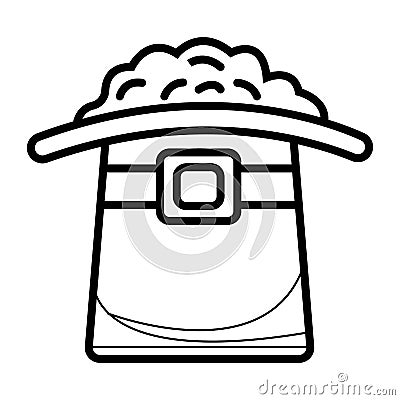 Hat and pot of gold Stock Photo