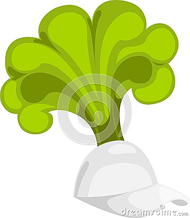 Hat radish fantasy party vector Vector Illustration