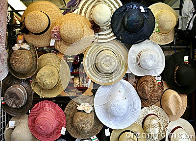 Hat shop in Italy Editorial Stock Photo