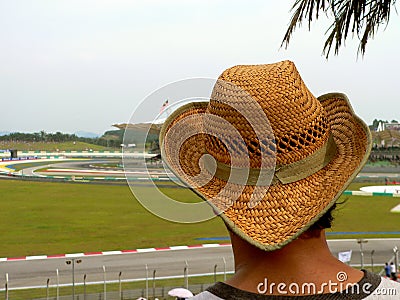 Hat on Spectator Stock Photo