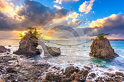 Hatago Iwa rock on the Noto Peninsula in Japan Stock Photo