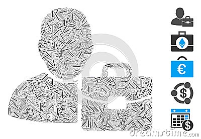 Hatch Collage Accounting Icon Stock Photo