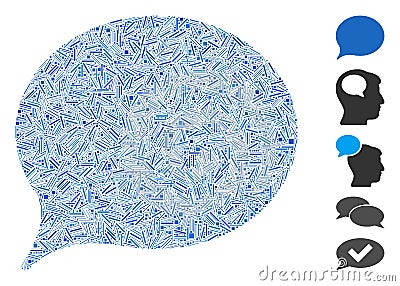 Hatch Mosaic Balloon Icon Stock Photo