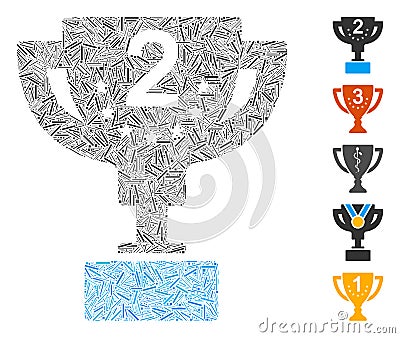 Hatch Mosaic Second Prize Cup Icon Stock Photo