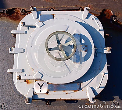 Hatch of a ship Stock Photo