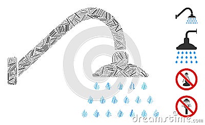 Hatch Shower Icon Vector Collage Stock Photo