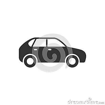 Hatchback glyph icon or vehicle concept Vector Illustration