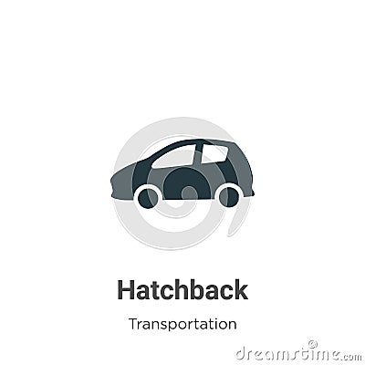 Hatchback vector icon on white background. Flat vector hatchback icon symbol sign from modern transportation collection for mobile Vector Illustration