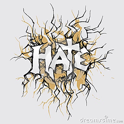 Hate Vector Illustration