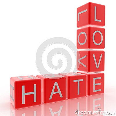 Hate and Love Stock Photo