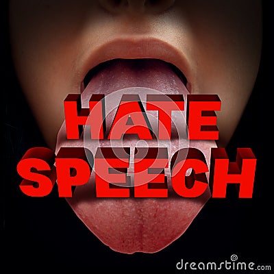 Hate Speech Cartoon Illustration