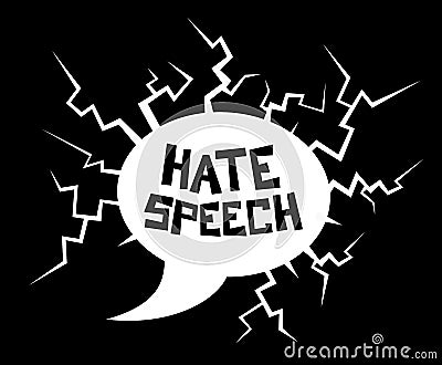 Hate speech Vector Illustration