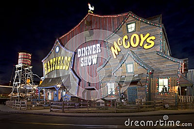 Hatfield & McCoy Dinner Show Theater in Pigeon Forge, Tennessee Editorial Stock Photo