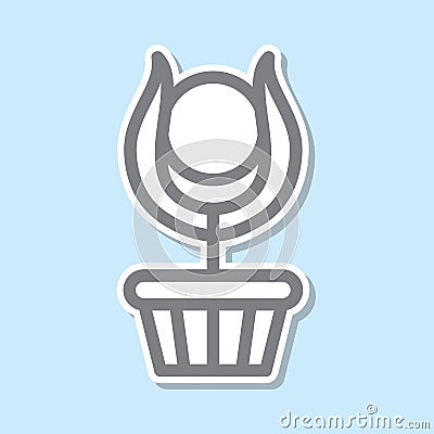 Hathor sticker icon. Simple thin line, outline vector of mythology icons for ui and ux, website or mobile application Stock Photo