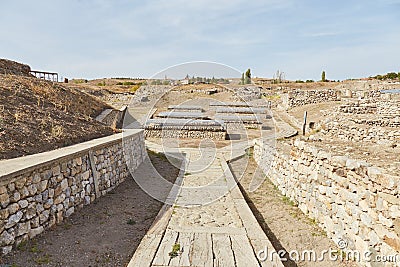 The Hattian and Hittite Ruins of Alaca Hoyuk Stock Photo