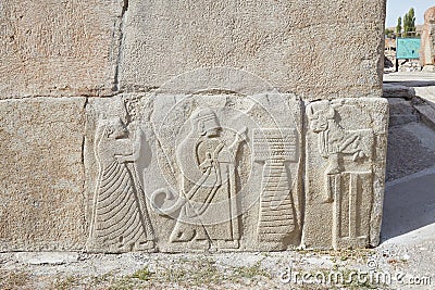 The Hattian and Hittite Ruins of Alaca Hoyuk Stock Photo