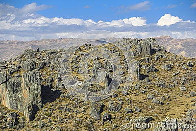 Hatun Machay stone forest Huaraz Peru Stock Photo