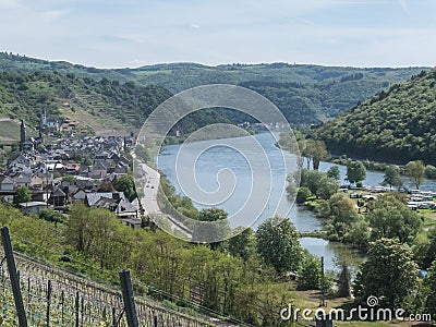 Hatzenport, Germany, at the river moselle Stock Photo