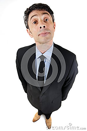 Haughty man with a supercilious Stock Photo