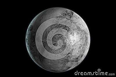 Haumea dwarf planet in the outer space. 3D render Stock Photo