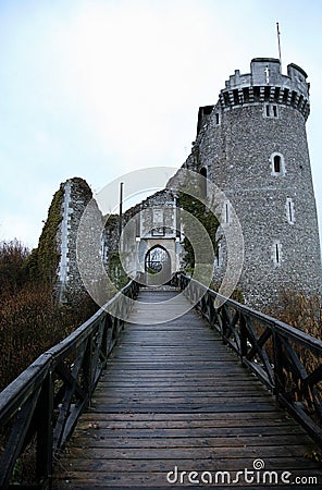 Haunted castle in France Stock Photo