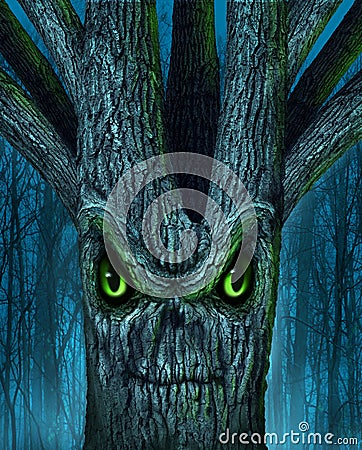 Haunted Tree Stock Photo