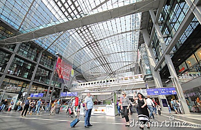 Hauptbahnhof Berlin central train station Berlin Germany Editorial Stock Photo