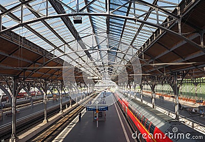 Hauptbahnhof central train station in Luebeck Editorial Stock Photo