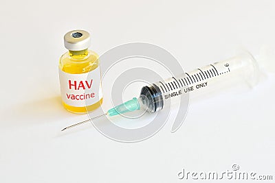 HAV vaccine Stock Photo