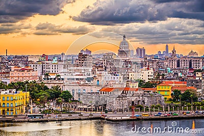 Havana, Cuba downtown skyline. Stock Photo