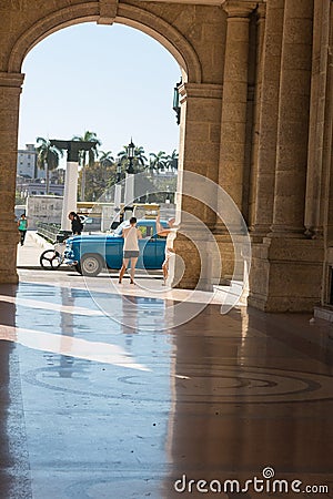 Great Theatre of Havana Alicia Alonso in Cuba. Famous theater in Editorial Stock Photo