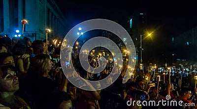 Torch March. Havana, Cuba II Editorial Stock Photo